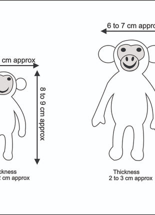 Handmade Wool Felt Monkey Family – Cute Nursery Decor & Kids Room Figurines