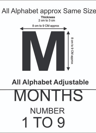 Handmade Wool Felt “1–9 Months to Go” Pregnancy Milestone Set – Maternity Photo Props