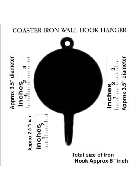 Blue Pottery Round Iron Wall Hook - Turquoise, Blue, Yellow and Green Peacock