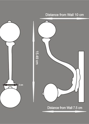 Metal Wall Hanger - Yellow Knob