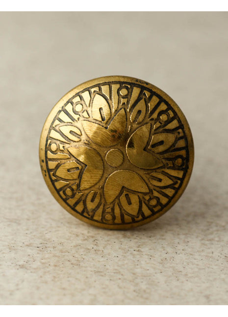 Brass Antique Round Shape Cabinet Drawer Knob