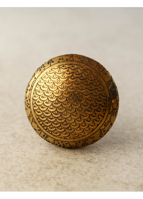 Brass Metal Knob With Gold Polished