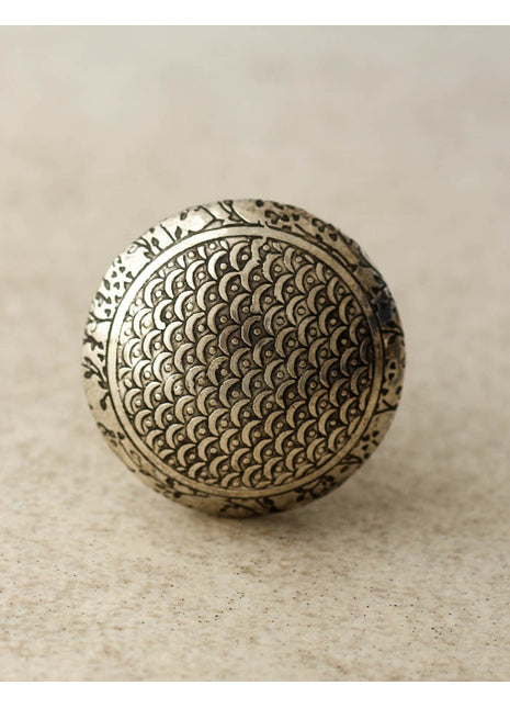 Brass Metal Knob With Silver Polished