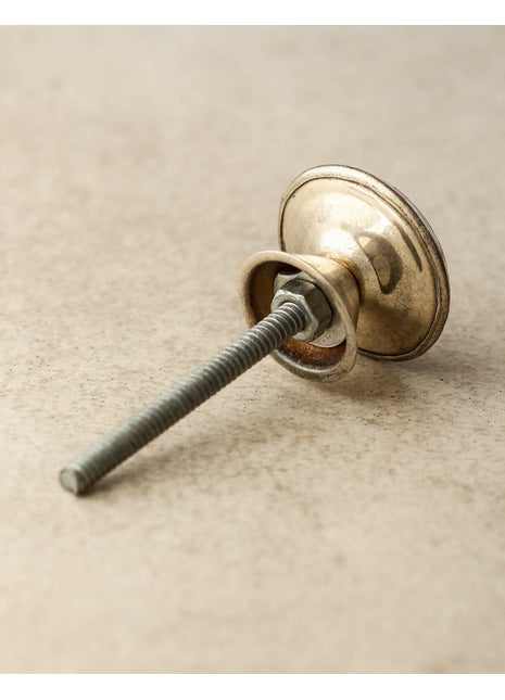 Brass Metal Knob With Silver Polished