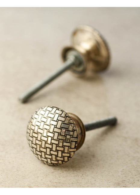 Silver Colored Metal knob Small