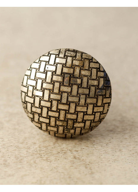 Silver Colored Metal knob Small