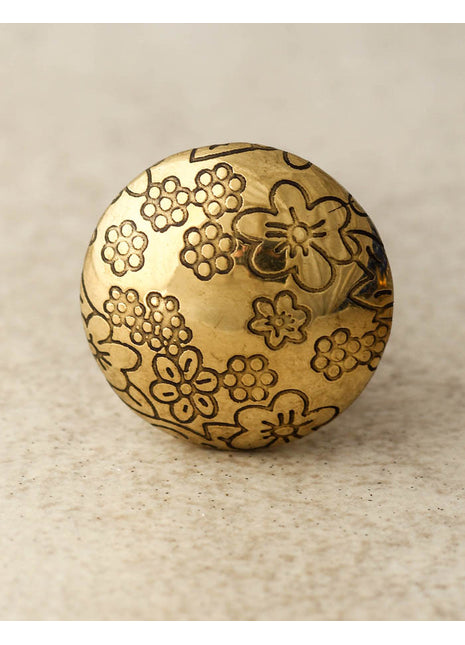 Small Metal Knob With Gold Polish