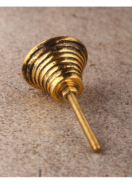 Round Golden color Metal knob
