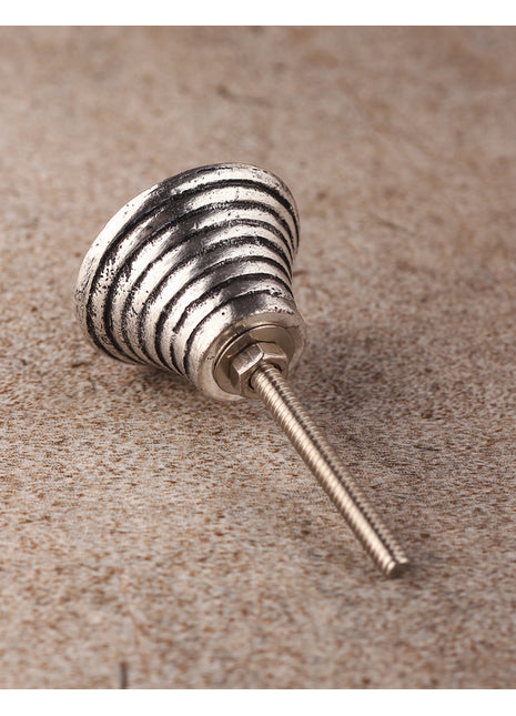 Antique Silver look Round Metal Knob