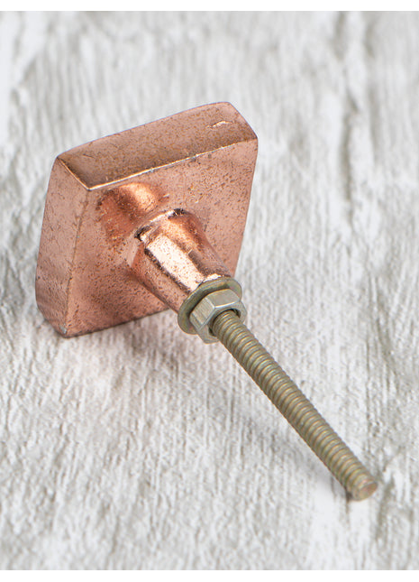 Square Copper Metal Knob