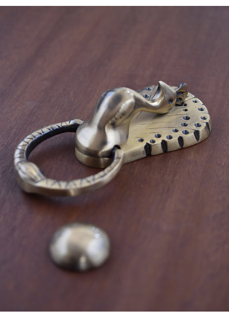 Peacock Decorative Antique Brass Door Knocker