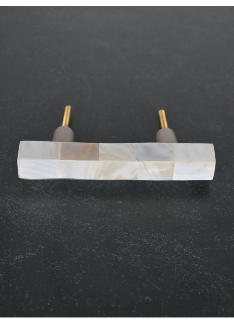 Unique Mother of Pearl Cabinet Pulls, Pulls for Drawers, Cabinet Hardware - Hexagon Shape Pull