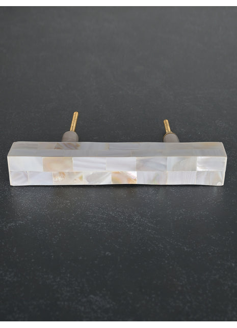 Unique Mother of Pearl Cabinet Pulls, Pulls for Drawers, Cabinet Hardware - Square Shape