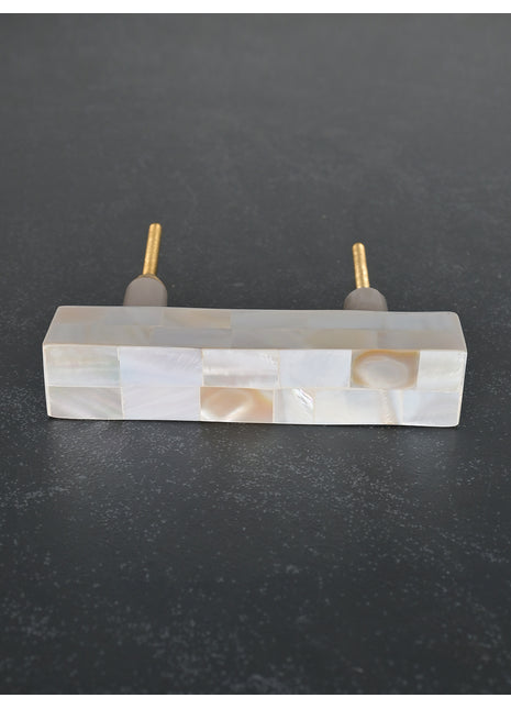Unique Mother of Pearl Cabinet Pulls, Pulls for Drawers, Cabinet Hardware - Square Shape Pull