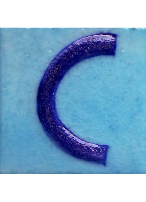 Blue C Alphabet Turquoise Base Tile (2x2)