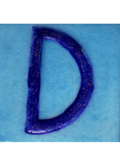 Blue D Alphabet Turquoise Base Tile (2x2)