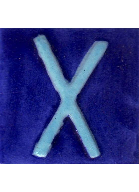 Turquosie X Alphabet Blue Base Tile (2x2)