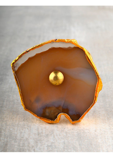 Assorted Shape Brown Agate Stone Unique Cabinet Drawer Dresser Knob