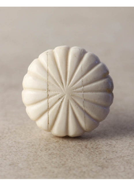 Vintage White Seashell Design Resin Bone Bathroom Cabinet Knob