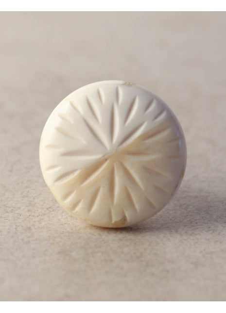 Stylish White Star Embossed Resin Bone Kitchen Cabinet Knob