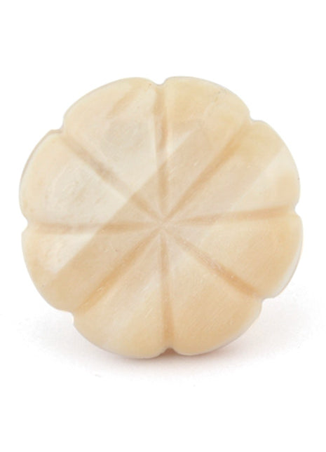Flower Hand Painted Bone Knob