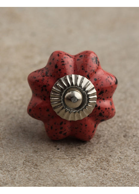 Reddish-Brown Ceramic Textured Handmade Door Knobs