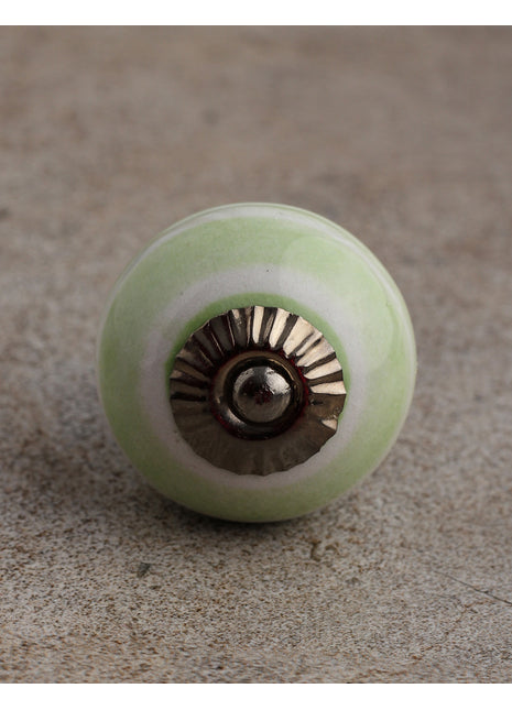 Spiral Light Green And White Kitchen Cabinet Knob