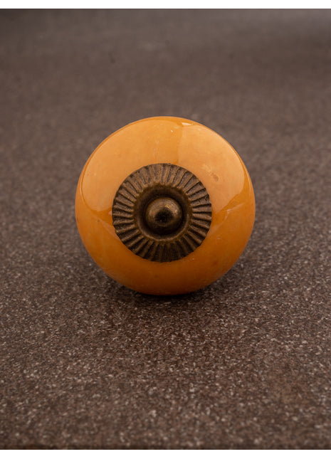 Decorative Solid Yellow Bathroom Cabinet Knob