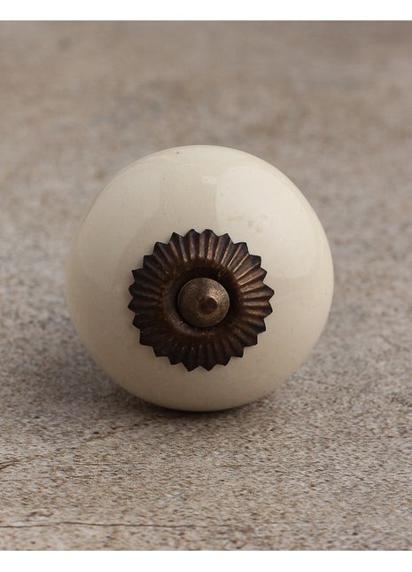 Elegant White Handpainted Ceramic Drawer Knob