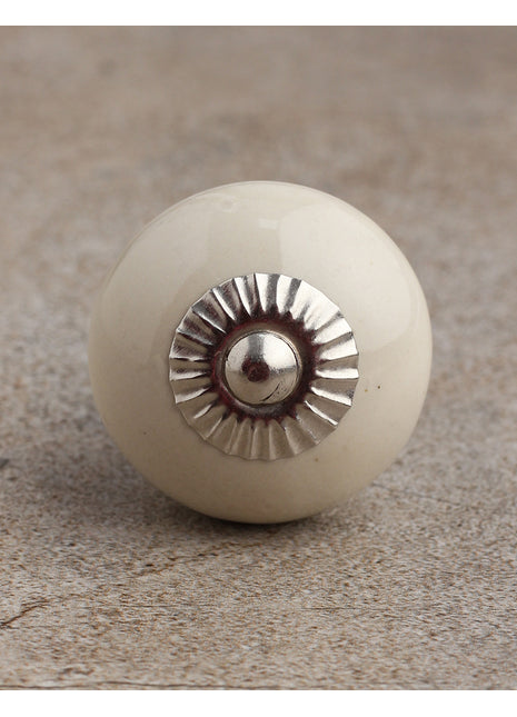 Elegant White Handpainted Ceramic Drawer Knob