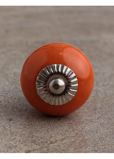 Solid Orange Colored Drawer Knob
