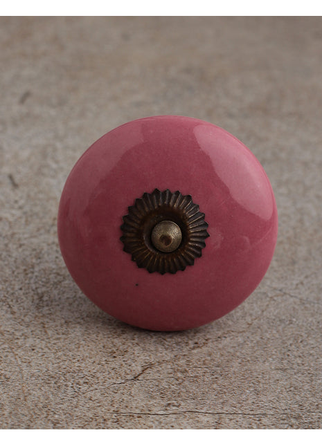 Solid Pink Ceramic Door Knob