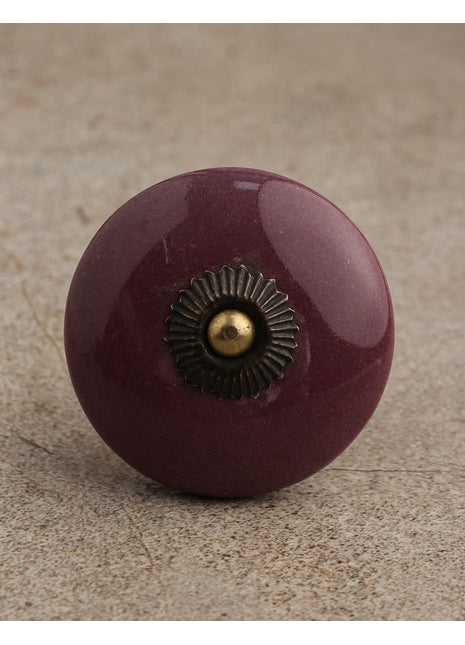 Stylish Maroon Ceramic Kitchen Cabinet Knob