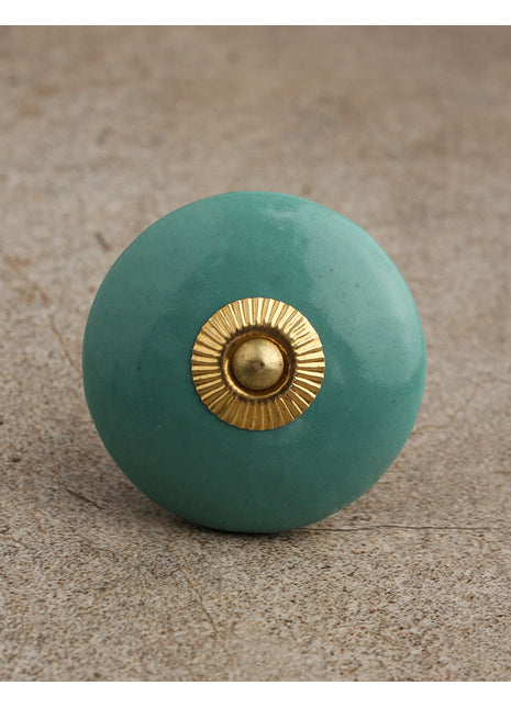 Solid Lime Green Ceramic Dresser Cabinet Knob