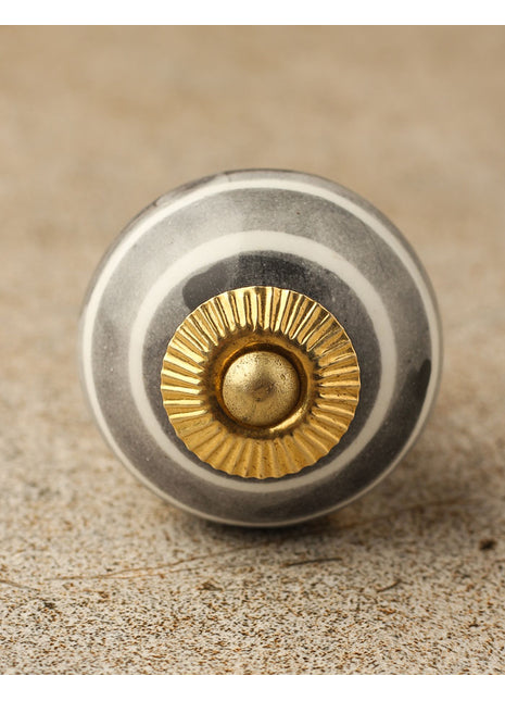 Gray and White Base Cabinet knob