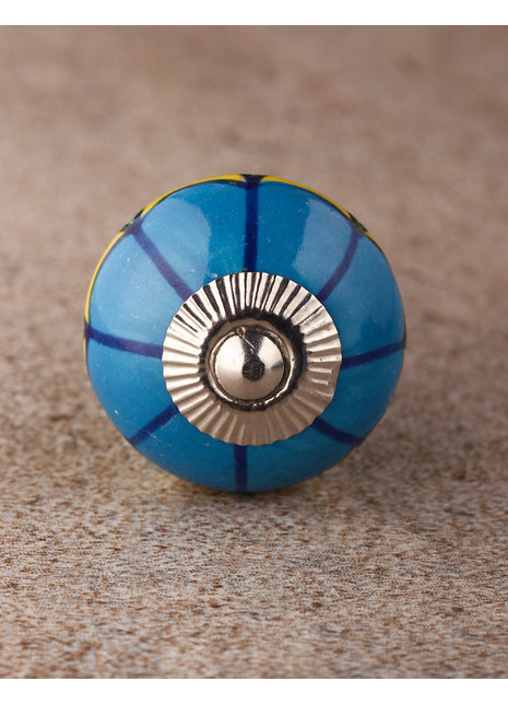 Turquoise And Green Ceramic Bathroom Drawer Knob