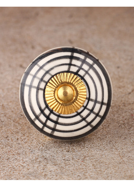 Black And White Spiral Dresser Cabinet Knob