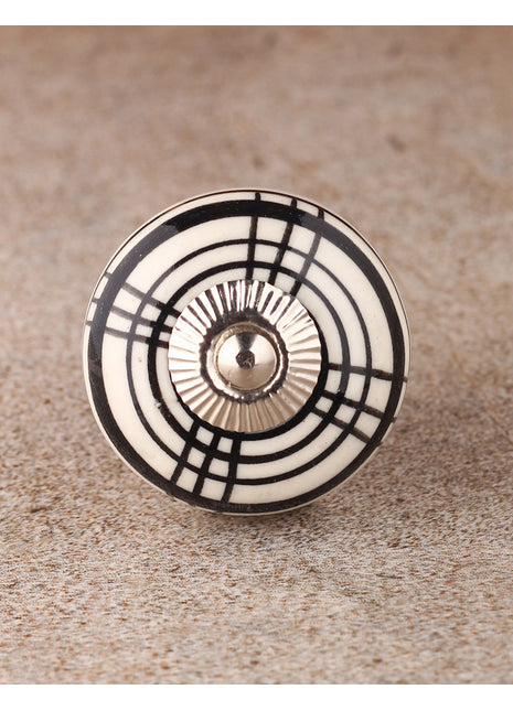 Black And White Spiral Dresser Cabinet Knob