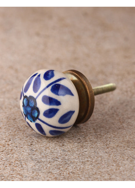 Well Designed White Kitchen Cabinet Knob With Blue Print