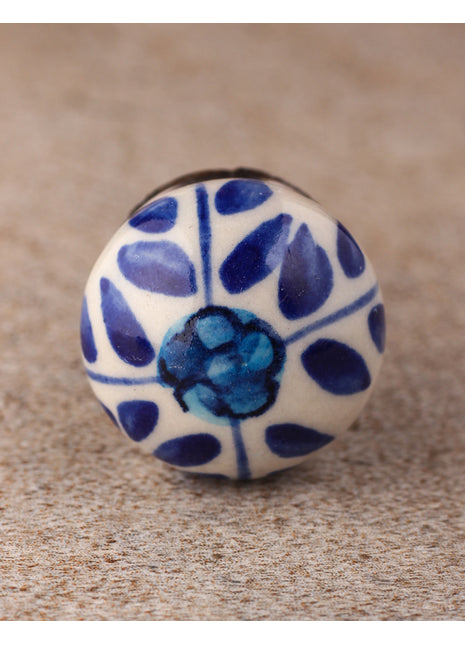 Well Designed White Kitchen Cabinet Knob With Blue Print