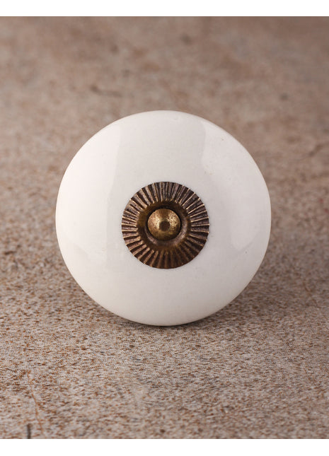 White Ceramic Cabinet knob