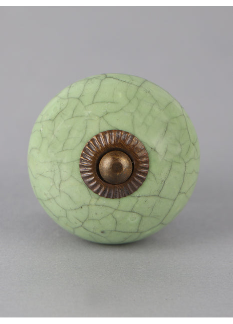 Crackle Aquamarine Ceramic Cabinet Knob