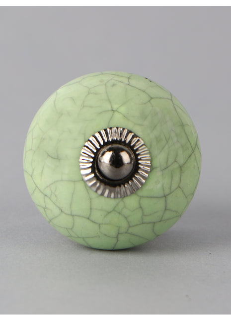 Crackle Aquamarine Ceramic Cabinet Knob
