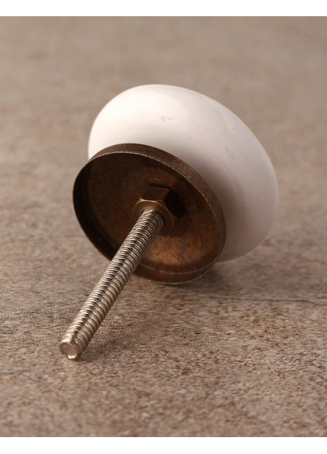 Blue and White Design Transfer Flat Knobs