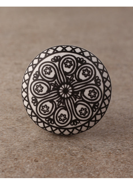 Grey and White Transfer Flat Door Knobs