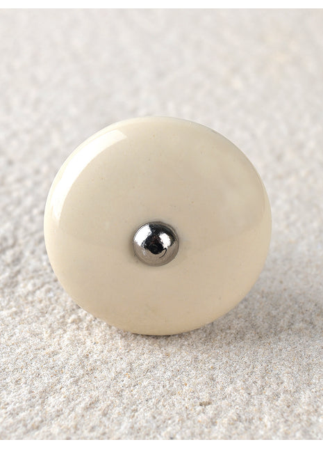 Off White Ceramic Cabinet Knob
