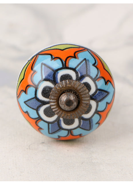 Multicolor Round Ceramic Kitchen Cabinet Knob