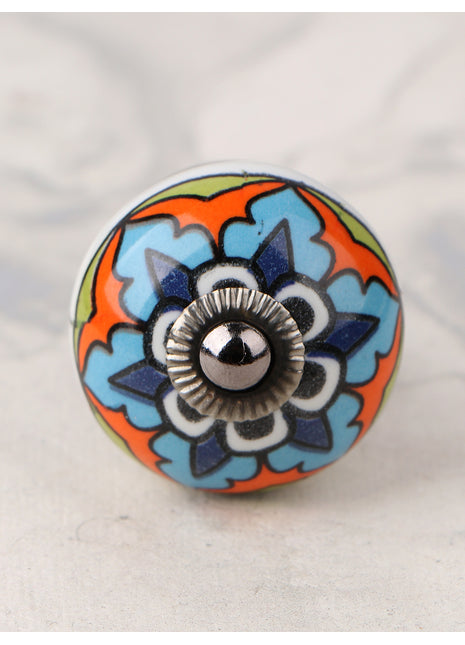 Multicolor Round Ceramic Kitchen Cabinet Knob
