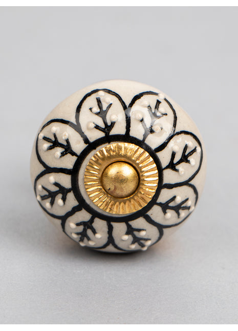 Black design Ceramic Cabinet Knob