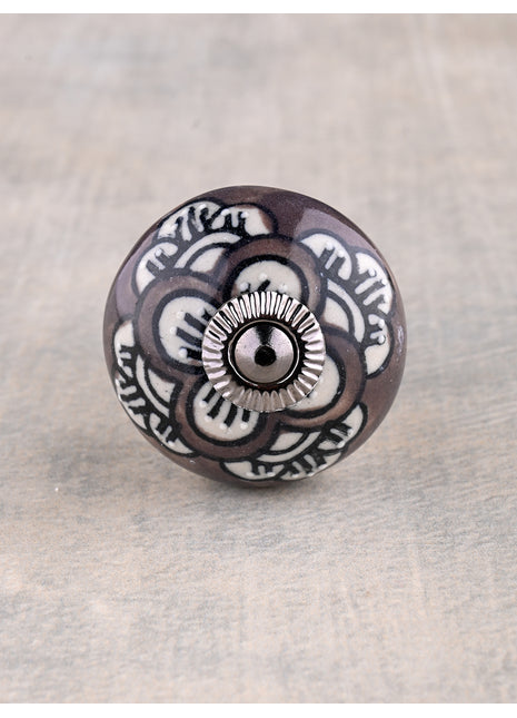 Turquoise and Blue design Ceramic knob